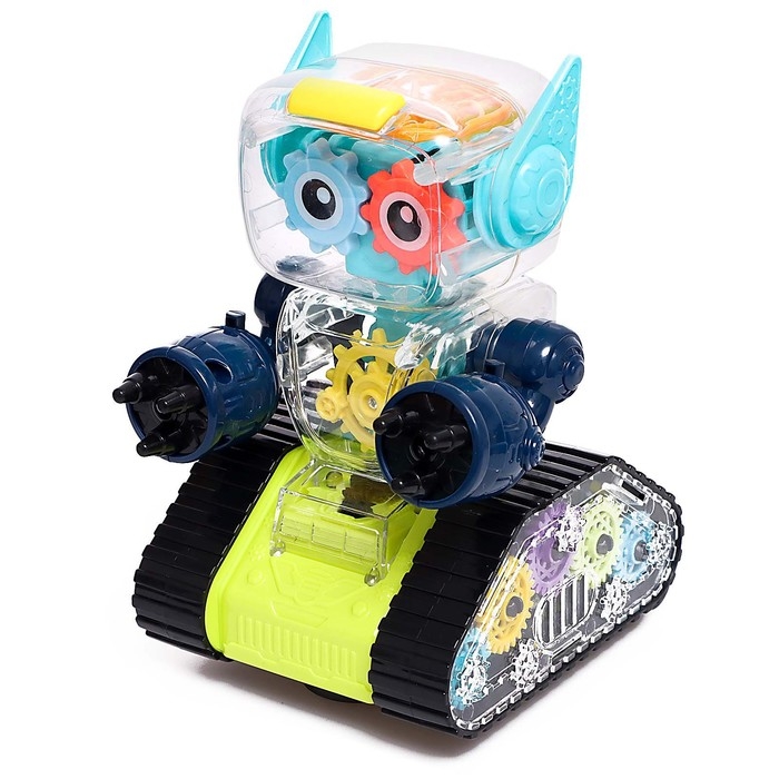 Робот с шестерёнками &laquo;Минибот&raquo;, русское озвучивание, световые эффекты, цвет зелёный