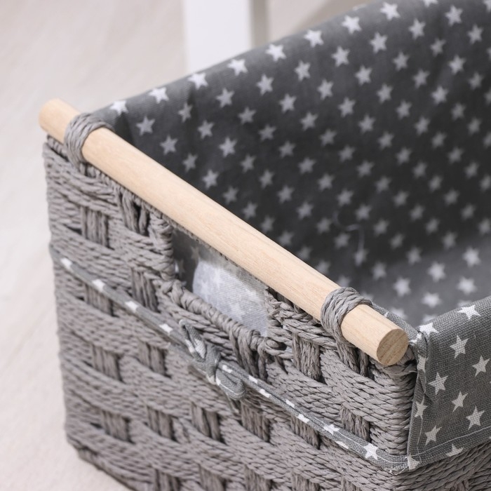 Корзина для хранения плетёная ручной работы Доляна, 41&times;30&times;20 см, цвет МИКС