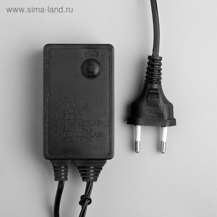 Гирлянда &laquo;Водопад&raquo; 2 &times; 6 м, IP44, УМС, тёмная нить, 1500 LED, свечение белое, 8 режимов, 220 В