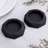 Подсвечник "Грани", набор 2 шт, 2,3х10 см, графит Подсвечник "Грани", набор 2 шт, 2,3х10 см, графит