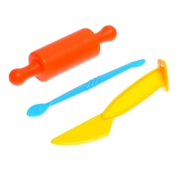 Набор для игры с пластилином &laquo;Весёлый Новый год&raquo;, 8 форм, 4 бруска пластилина