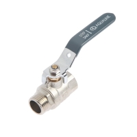 Кран шаровой AQUALINK, PN 50, внутренняя/наружная резьба 1/2", рычаг, никелированный Кран шаровой AQUALINK, PN 50, внутренняя/наружная резьба 1/2", рычаг, никелированный