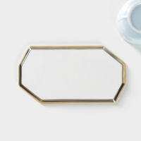 Чайная пара с ложкой &laquo;Весна&raquo;, кружка 300 мл, 11,5&times;8&times;8 см, блюдце 19,5&times;10,5 см, керамика, цвет голубой