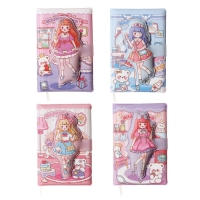 Записная книжка подарочная, А6, 100 листов, цветной блок, с фигурным хлястиком, обложка пвх, "Аниме", МИКС Записная книжка подарочная, А6, 100 листов, цветной блок, с фигурным хлястиком, обложка пвх, "Аниме", МИКС