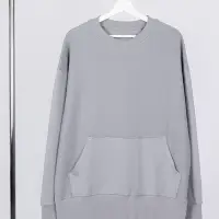 Свитшот оверсайз унисекс Vozduh, светло-серый, размер M/L