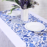 Скатерть - дорожка на стол Узор 40х150см, рогожка, хлопок 100%