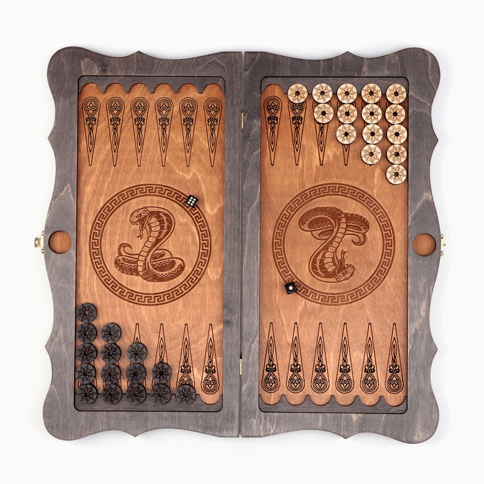 Нарды деревянные большие, резные, настольная игра Нарды деревянные большие, резные, настольная игра "Кобра", 45 х 45 см