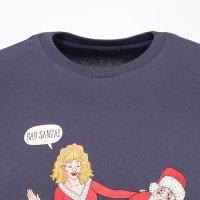 Футболка мужская новогодняя , цвет графит, размер 58