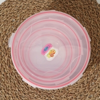 Набор ланч-боксов пластиковых круглых «Веточка», 4 шт: 0,25 л, 0,55 л, 1,05 л, 1,8 л Набор ланч-боксов пластиковых круглых «Веточка», 4 шт: 0,25 л, 0,55 л, 1,05 л, 1,8 л