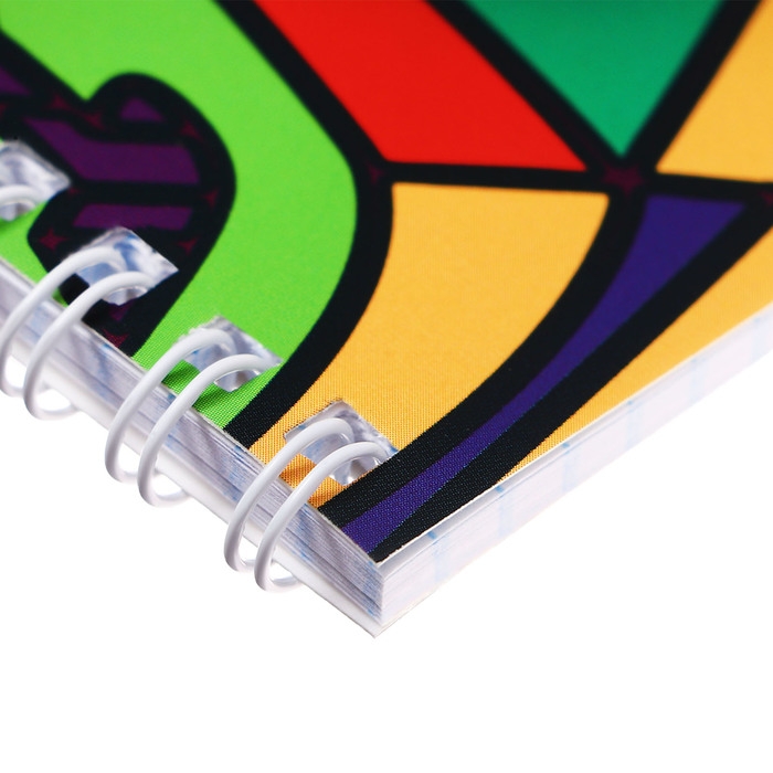 Блокнот А5, 40 листов в клетку на гребне "Кеды", обложка мелованный картон, блок офсет