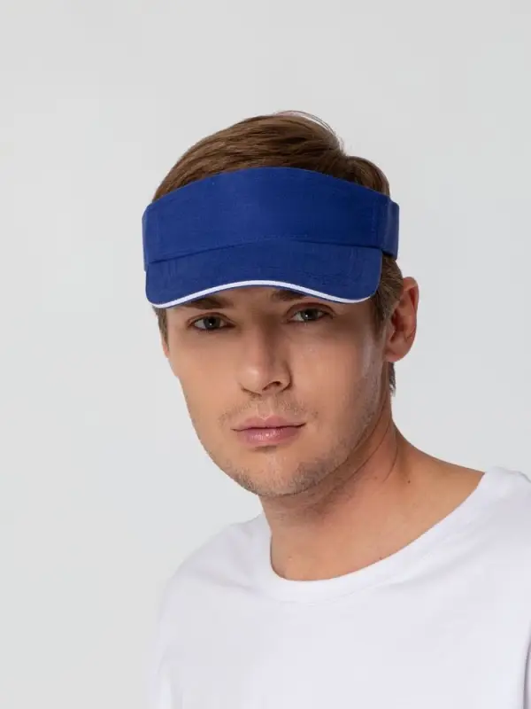 Козырек Active, ярко-синий с белым кантом Козырек Active, ярко-синий с белым кантом