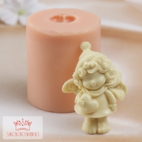 Молд силиконовый "Новогодний ангел2"   6х5,5х7,5 см (издел. 7х5,3х3,5 см)