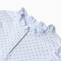 Джемпер для девочки школьный, цвет нежно-голубой/горошек, рост 122 см Джемпер для девочки школьный, цвет нежно-голубой/горошек, рост 122 см