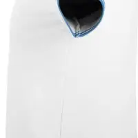 Рубашка поло женская Pasadena Women 200 с контрастной отделкой белая с голубым, размер XL