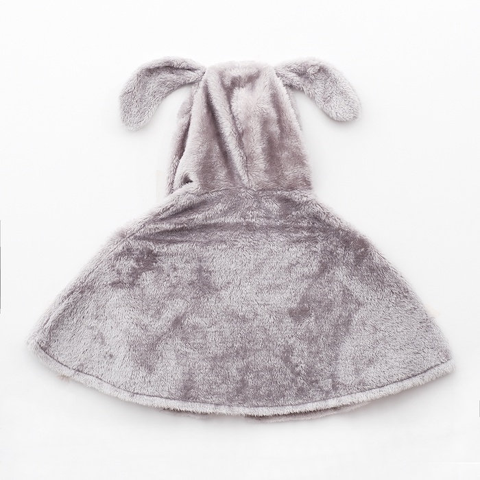 Карнавальная накидка &laquo;Шустрый Зайчик&raquo;, рост 104-128 см, серый