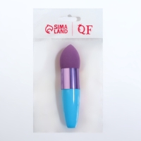 Спонж для макияжа с ручкой «Капля», 10 × 2,5 см, цвет голубой/фиолетовый Спонж для макияжа с ручкой «Капля», 10 × 2,5 см, цвет голубой/фиолетовый