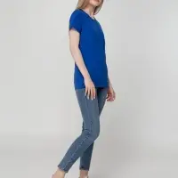 Футболка женская T-bolka Lady ярко-синяя, размер XXL