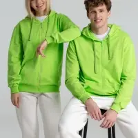 Толстовка на молнии с капюшоном Siverga 2.0, зеленое яблоко, размер L