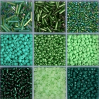 Бисер стекло 6/0, 8/0, 12/0 в шкатулке "Тёмно-зелёный" стеклярус 15,5х9,5х1,6 см Бисер стекло 6/0, 8/0, 12/0 в шкатулке "Тёмно-зелёный" стеклярус 15,5х9,5х1,6 см