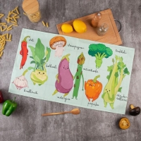 Полотенце "Этель" Веселые овощи 40х73 см, 100% хлопок, саржа 190 гр/м2 Полотенце "Этель" Веселые овощи 40х73 см, 100% хлопок, саржа 190 гр/м2