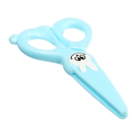 Ножницы 11,8см пластиковые ручки, закругленные концы лезвий, Зайчик синий CALLIGRATA Ножницы 11,8см пластиковые ручки, закругленные концы лезвий, Зайчик синий CALLIGRATA