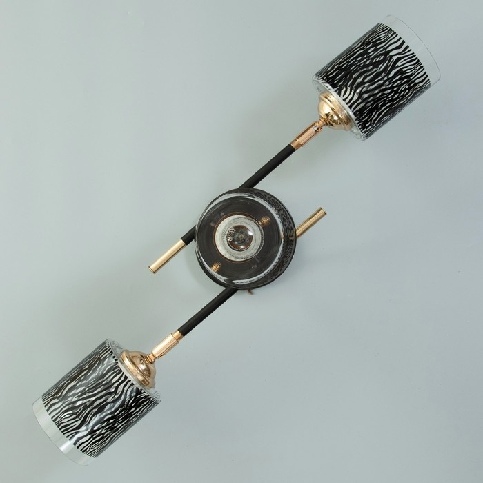 Люстра Люстра "Роберта" 3хЕ27 40Вт черно-золотой 52х26х27 см BayerLux