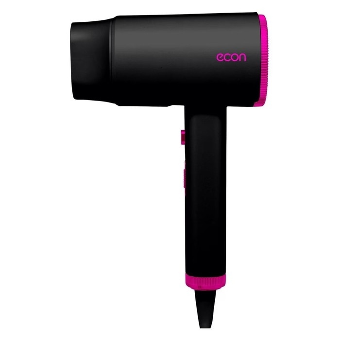 Фен Econ ECO-BH204D, 2000 Вт, 2 скорости, 2 температурных режима, чёрно-розовый Фен Econ ECO-BH204D, 2000 Вт, 2 скорости, 2 температурных режима, чёрно-розовый