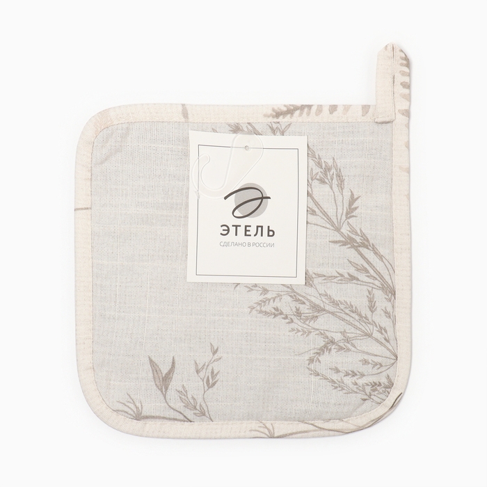 Прихватка Этель Прихватка Этель "Flower herbarium" 19х19 см, 100% хл, репс 210г/м2