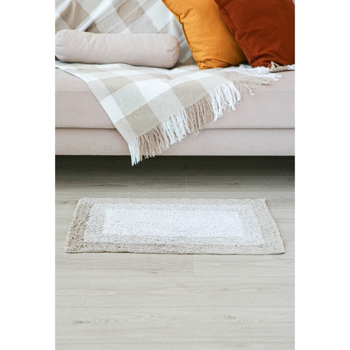 Коврик для дома Доляна «Акварель», 50×80 см, цвет бежевый Коврик для дома Доляна «Акварель», 50×80 см, цвет бежевый