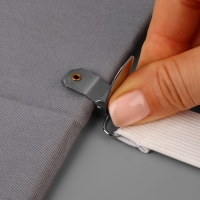 Зажимы на резинке, с регуляторами, на 4 угла и 2 стороны, 2 &times; 240 см, цвет белый