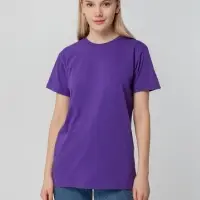 Футболка унисекс T-bolka 140, фиолетовая, размер XXXL