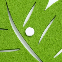 Декор из фетра на клеевой основе, набор 20 шт., размер 1 шт. &mdash; 14,5 &times; 16 см, цвет зелёный