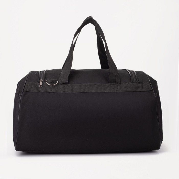 Сумка спортивная на молнии, 2 наружных кармана, длинный ремень, средний размер, цвет чёрный Сумка спортивная на молнии, 2 наружных кармана, длинный ремень, средний размер, цвет чёрный