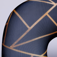 Подушка для путешествий антистресс &laquo;Золото на чёрном&raquo;