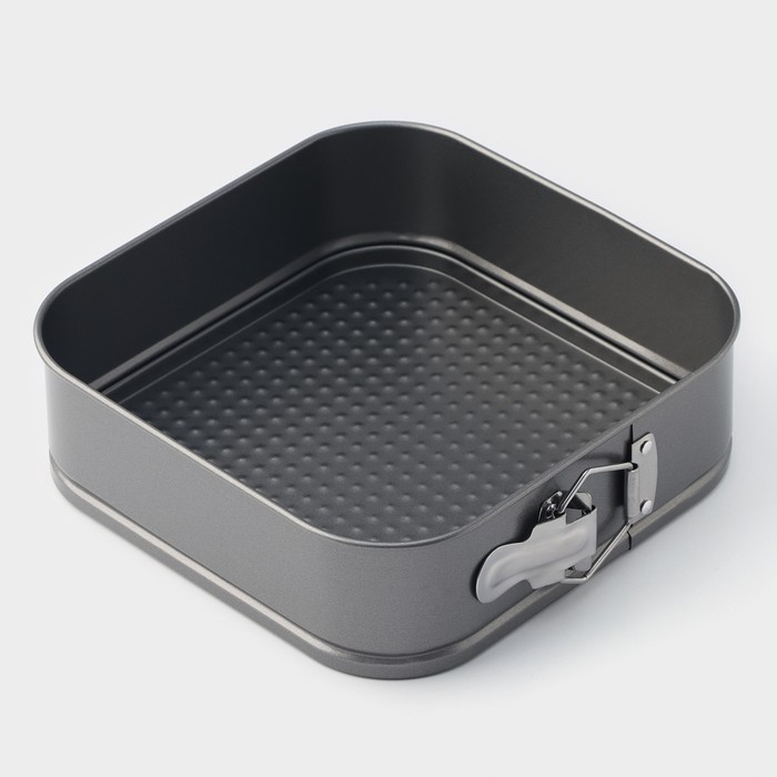 Форма для выпечки Доляна «Элин. Квадрат», 21,5×6,5 см, съёмное дно, антипригарное покрытие, цвет чёрный Форма для выпечки Доляна «Элин. Квадрат», 21,5×6,5 см, съёмное дно, антипригарное покрытие, цвет чёрный