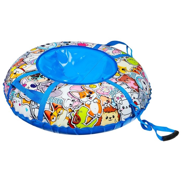 Тюбинг-ватрушка Winter Star &laquo;Стикер&raquo;, LED-подсветка, диаметр чехла 100 см