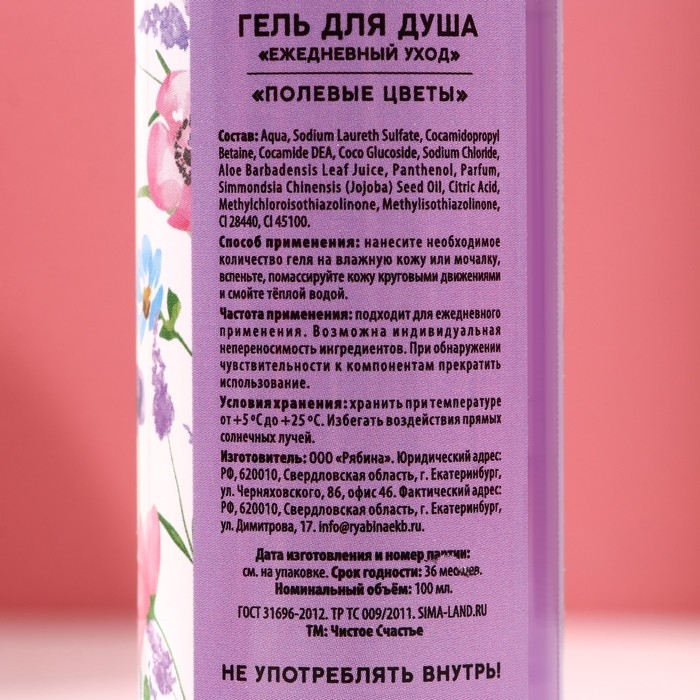 Подарочный набор косметики &laquo;Красота в тебе&raquo;, гель для душа 100 мл, пена для ванны 100 мл, мочалка, ЧИСТОЕ СЧАСТЬЕ