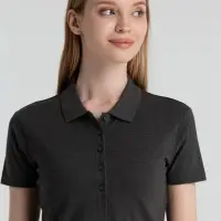 Рубашка поло женская Phoenix Women темно-серый меланж, размер L