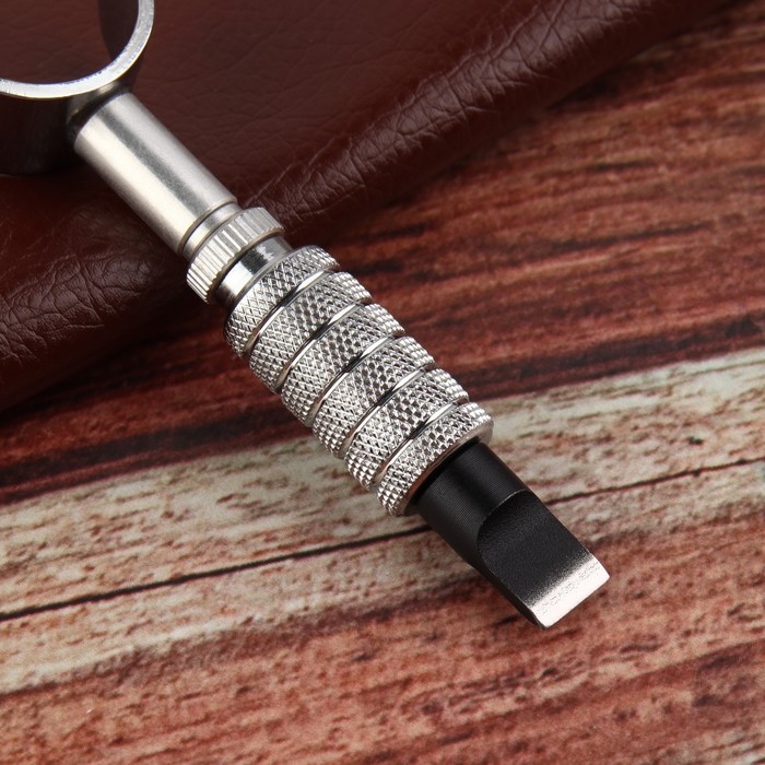 Нож поворотный для тиснения на коже, 9 &times; 2,7 см, цвет серебряный