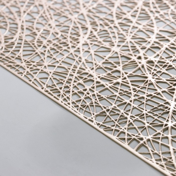 Дорожка на стол Доляна &laquo;Паутинка&raquo;, 30&times;150 см, цвет золотой