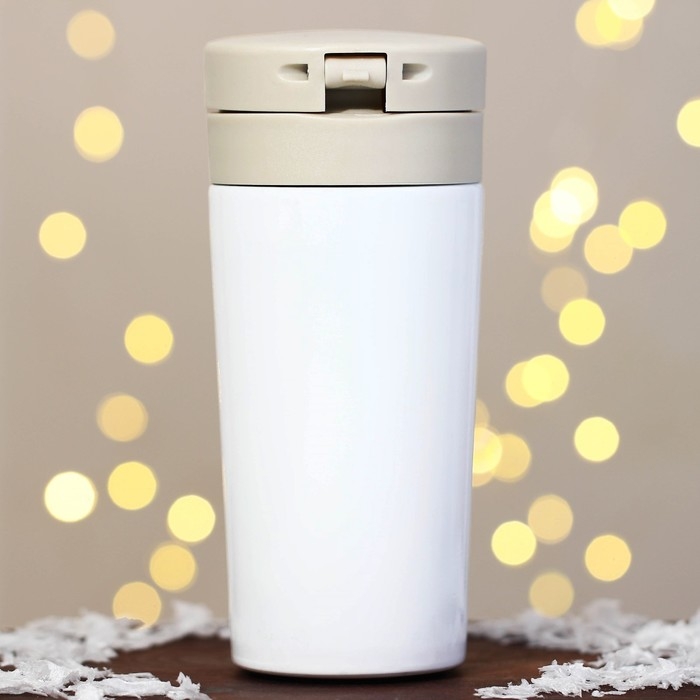 Новый год. Термостакан с кнопкой «Прекрасное время года», 350 мл Новый год. Термостакан с кнопкой «Прекрасное время года», 350 мл