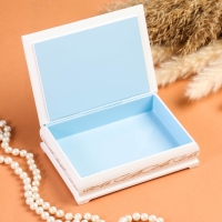 Шкатулка «Ангел с птицей», белая, 10×14 см, лаковая миниатюра Шкатулка «Ангел с птицей», белая, 10×14 см, лаковая миниатюра