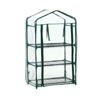 Парник-стеллаж, 3 полки, 110 &times; 40 &times; 65 см, металлический каркас d = 16 мм, чехол плёнка 80 мкм, Greengo