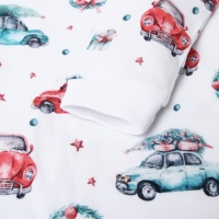 Комбинезон детский MINAKU "New Year's cars", цвет белый, рост 62-68 см