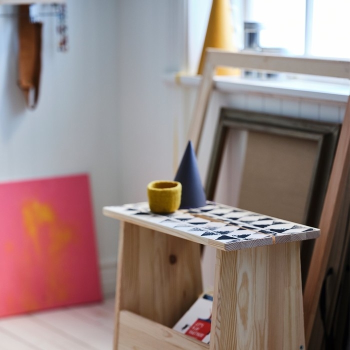 Табурет с отделением для хранения PERJOHAN, 49х25х45, Массив сосны