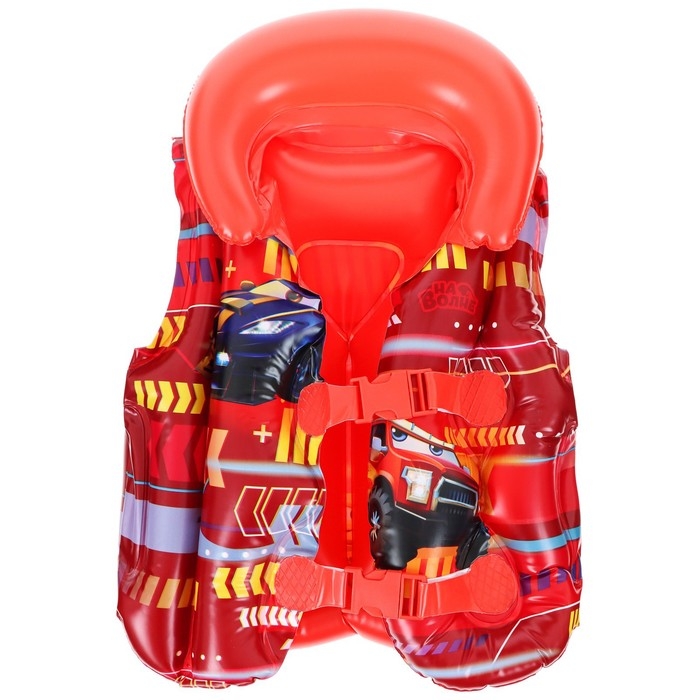 Жилет надувной &laquo;На волне: Машинки&raquo;, детский, 51 х 46 см