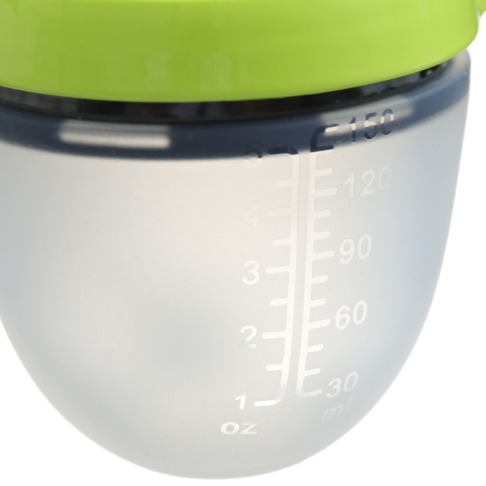 Бутылочка для кормления M&B, ШГ &Oslash;70мм, 150мл., силиконовая колба, цвет зеленый