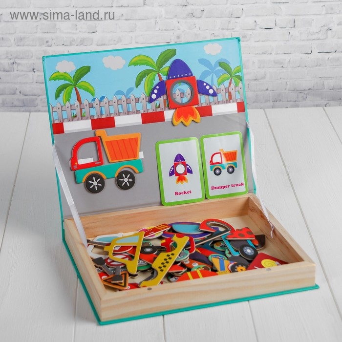 Магнитный конструктор &laquo;Транспорт&raquo; 3,5&times;26,5&times;20,5 см