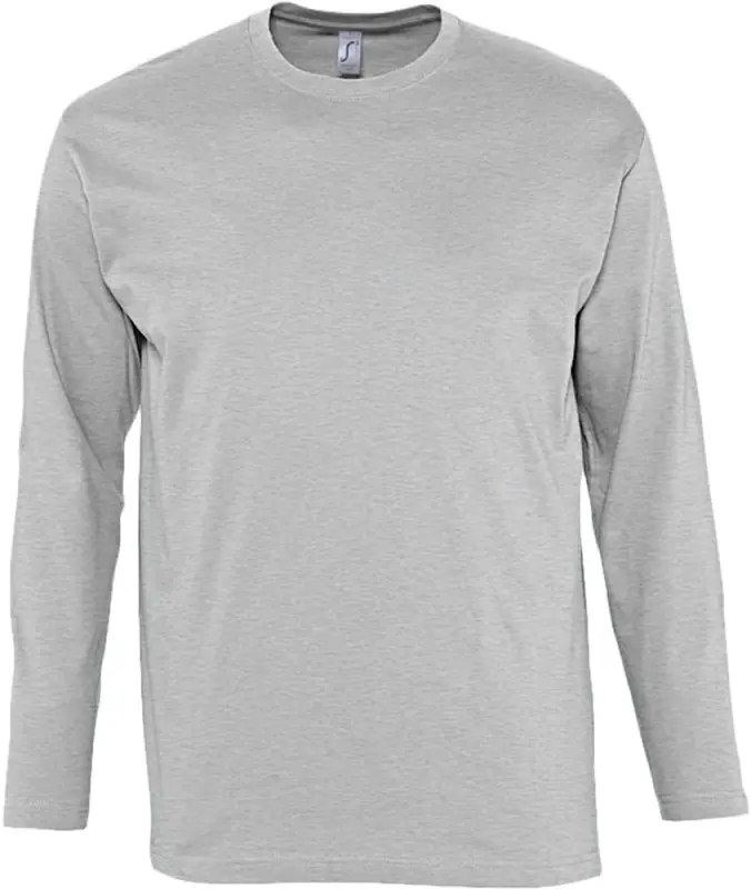 Футболка мужская с длинным рукавом Monarch 150 серый меланж, размер S Футболка мужская с длинным рукавом Monarch 150 серый меланж, размер S