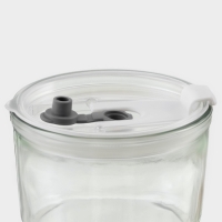 Стакан стеклянный с крышкой и трубочкой, 450 мл Стакан стеклянный с крышкой и трубочкой, 450 мл